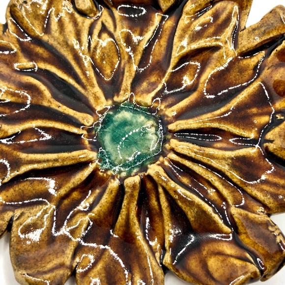 Ceramic Flower Pendant - Rare Vintage Naomi for Kenneth J  Rare Naomi for Kenneth J. Lane Clay Flower Pendant